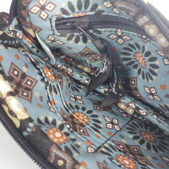 Vera Bradley Brown Abstract Wristlet Bag Purse Wallet - Picture 4 of 5